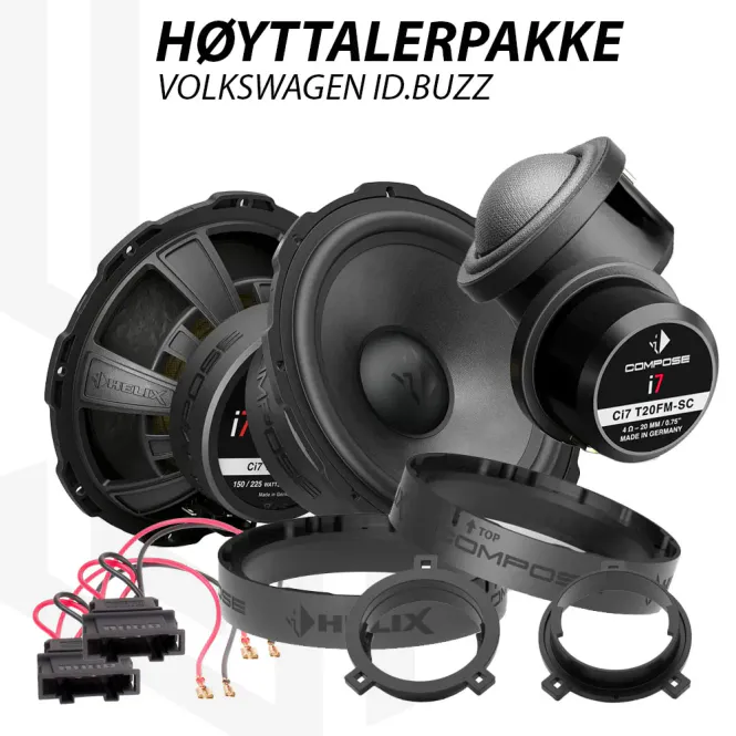 Hovedbilde HELIX Compose CI7 høyttalerpakke VW ID.Buzz 