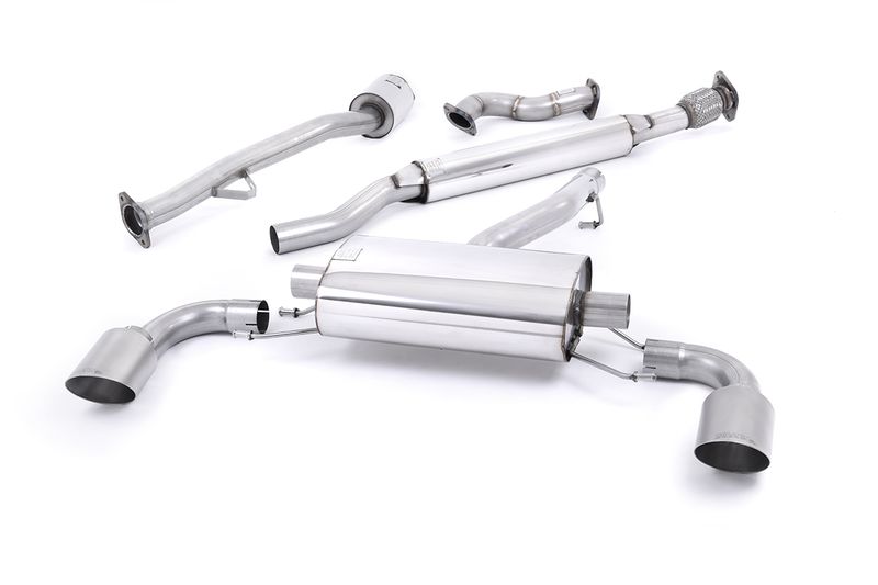 Primary Cat-back Resonated (quieter). Brushed Titanium Tips