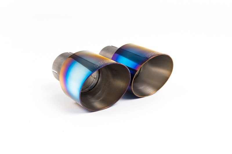 Cat Back Race Non-Resonated GT-100 Burnt Titanium Trims