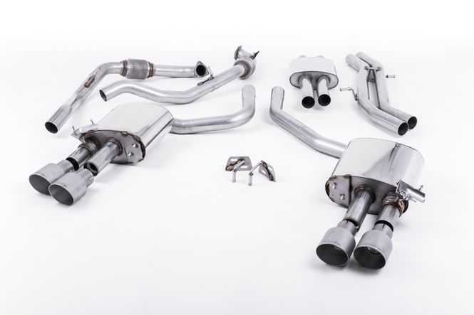 Hovedbilde Cat-back Cat Back Resonated with Quad GT-100 Titanium Trims. EC 