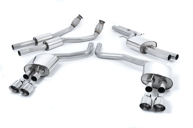 Hovedbilde Cat-back Resonated (quieter) with Polished tips EC-Approved