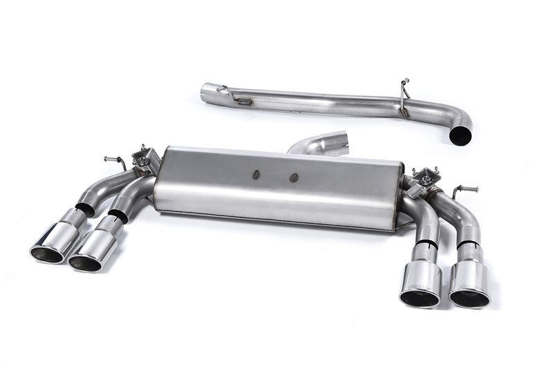 Cat-back Non-resonated (louder). Quad Oval Polished Tips