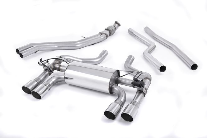 Hovedbilde Cat-back Hollowtek Twin Valved system with Polished GT-90 Trims 