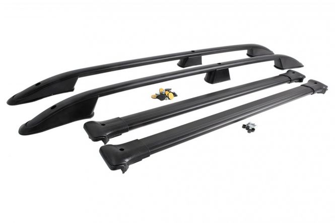 Hovedbilde Takrails i svart Aluminium/Plast till VW Transporter T6 L2 2016-