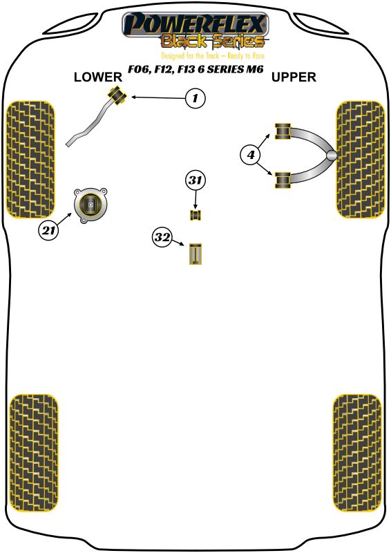 Front Radius Arm to Chassis Bush Caster Adjustable