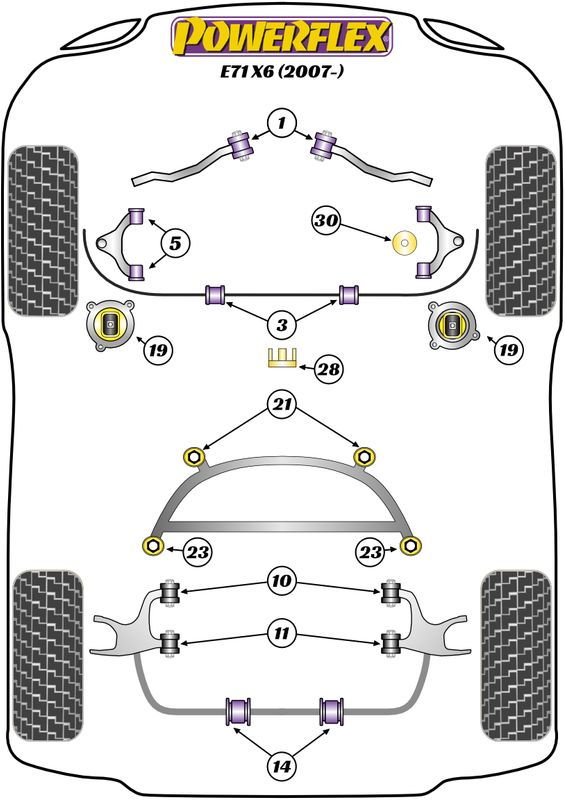 Front Strut Top Mount Guide Bush