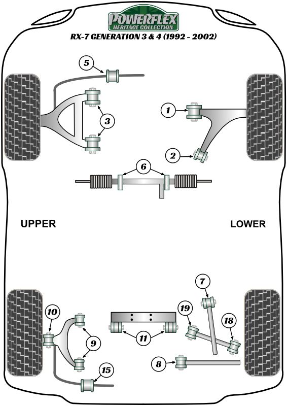Rear Upper Arm to Damper Bush
