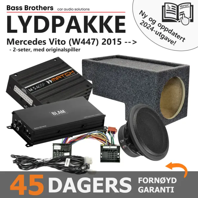 Hovedbilde Oppgraderingspakke m/basspakke - Mercedes Vito Mercedes Vito 2-s