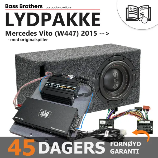 Hovedbilde Match Lydoppgraderingspakke Mercedes Vito Lydpakke ``Stage 2`` 3