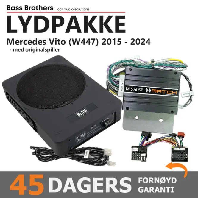 Hovedbilde Match Lydoppgraderingspakke Mercedes Vito Lydpakke for Mercedes 