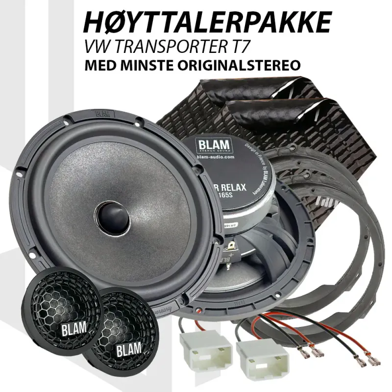 BLAM Relax høyttalerpakke VW Transporter T7