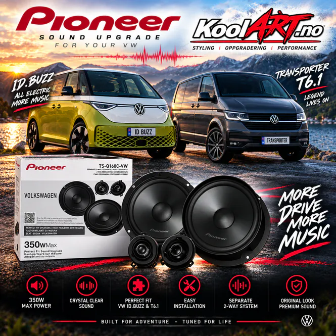 Hovedbilde Pioneer TS-Q160C-VW høyttalersett for Audi, Cupra, Seat, Skoda, VW